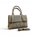 Amoraa Marble Luxe Satchel – Taupe Stone