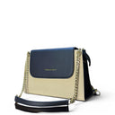 Black Beige Tweed Chain Bag