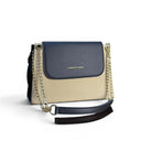 Black Beige Tweed Chain Bag