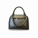 Cocoa Croc Luxe Satchel Bag Black and Brown